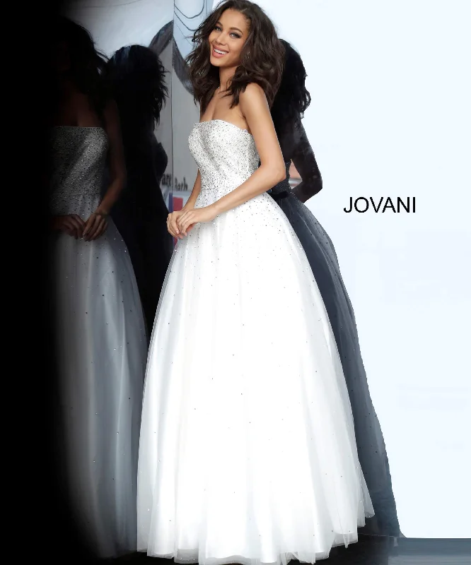 Jovani 65664 Prom Long Strapless Ball Gown