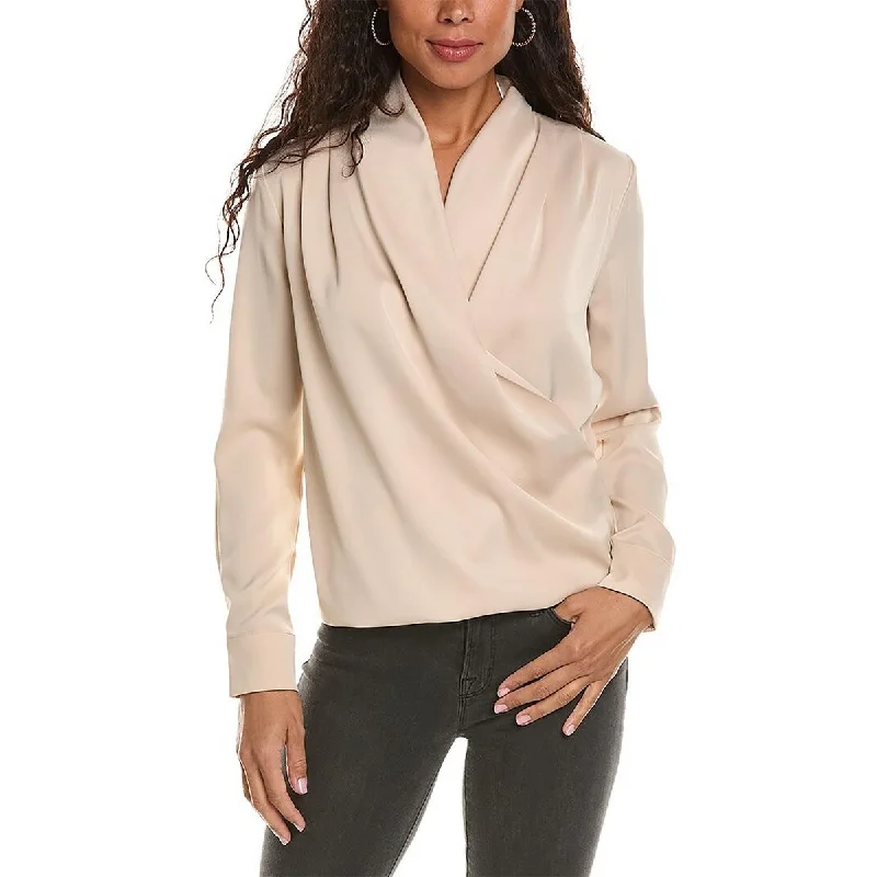 Womens Draped V-Neck Top