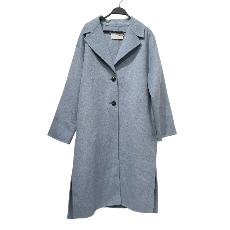 REBECCA MINKOFF/Trench Coat/L/Wool/BLU/Maxi Length/