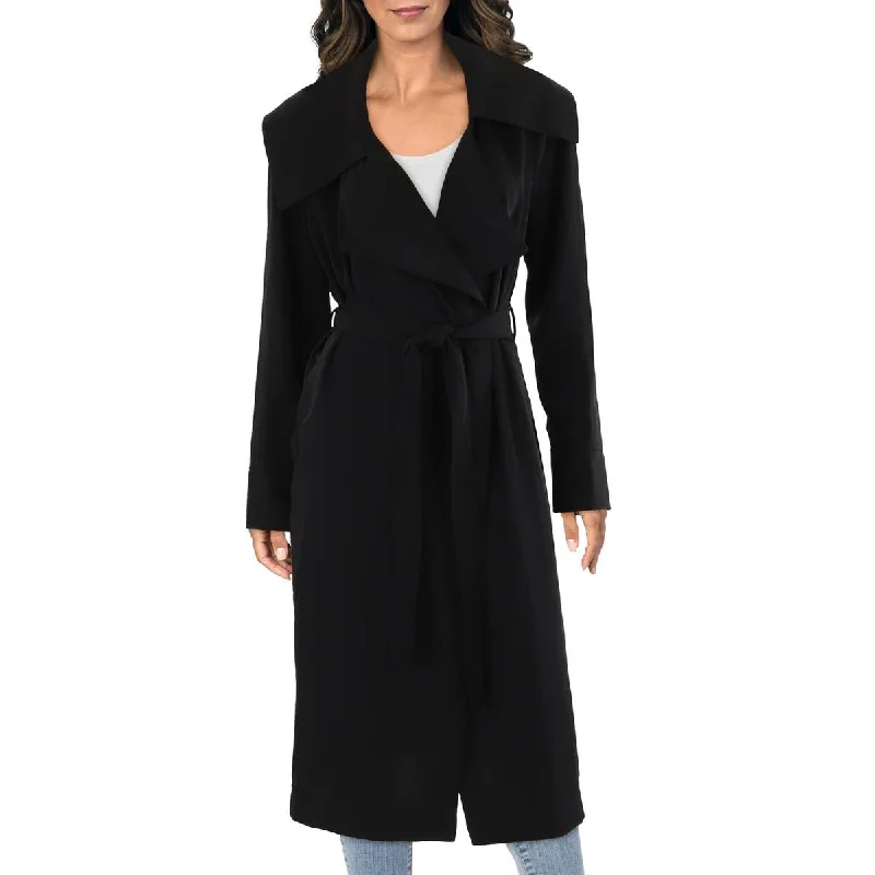 Womens Drapey Long Trench Coat