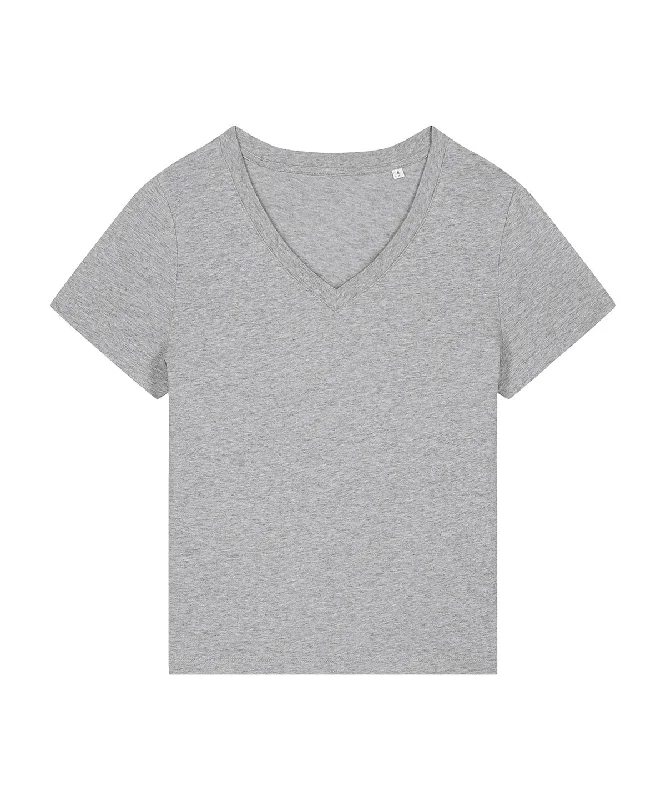 Heather Grey - WomenÕs Stella Isla v-neck t-shirt (STTW176)