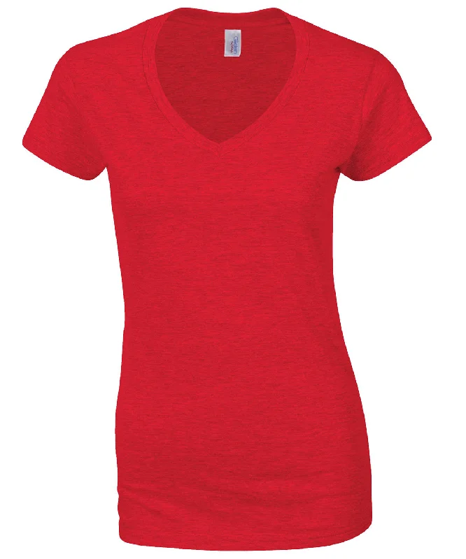 Cherry Red - Softstyle™ women's v-neck t-shirt