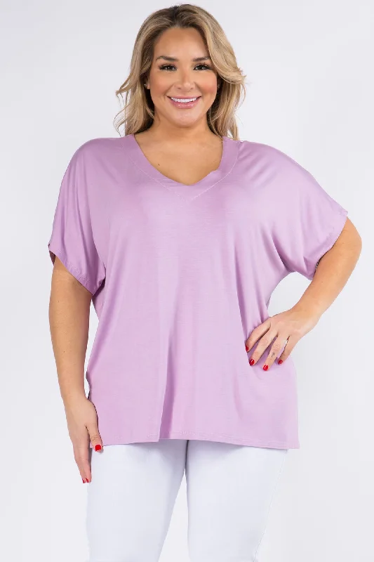 Plus Size Perfect V-Neck Oversized T-Shirt