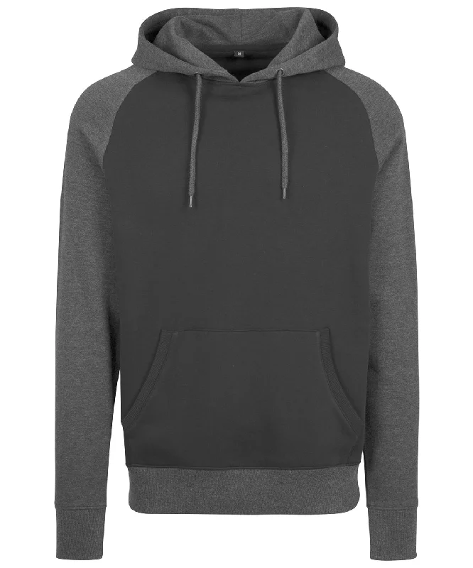 Black/Charcoal - Raglan hoodie