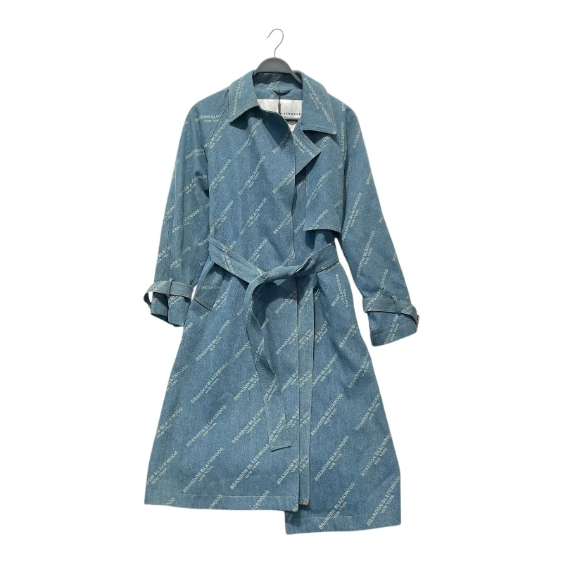 BRANDON BLACKWOOD/Trench Coat/S/All Over Print/Cotton/BLU/