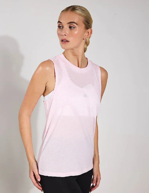 Essentials Winners Tank Top - Clear Pink/White