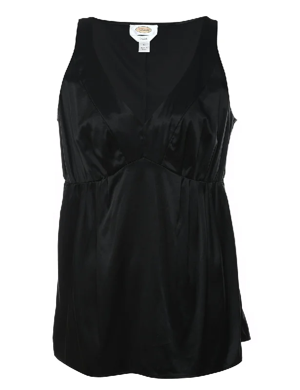 Black Silk Blend Babydoll - M