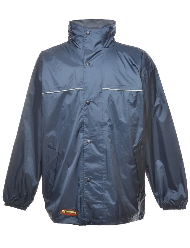 Popper Front Nylon Jacket - M