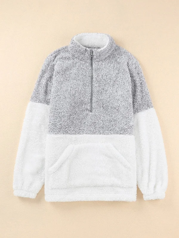 Cozy Fleece Two-Tone Sweatshirt