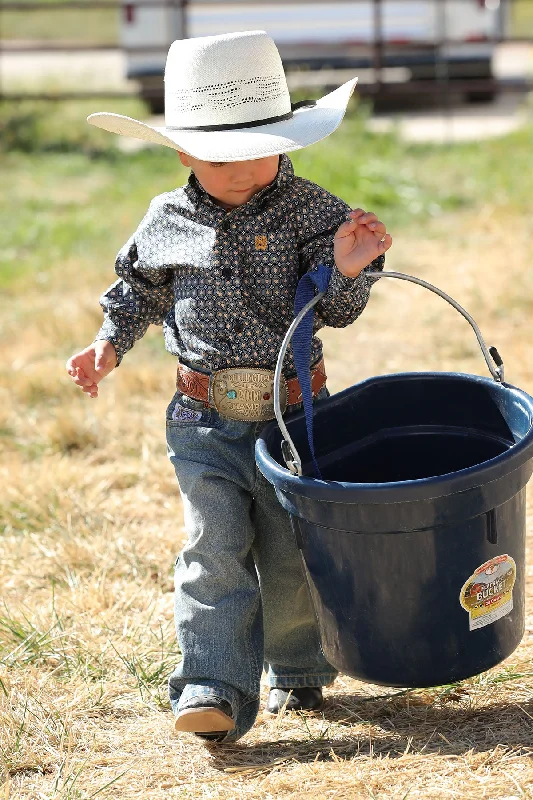 Cinch Boys Infants Longsleeve Navy Print Shirt