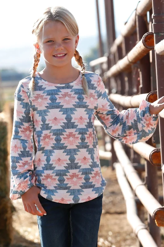 Cruel Girl Pastel Aztec Print Shirt