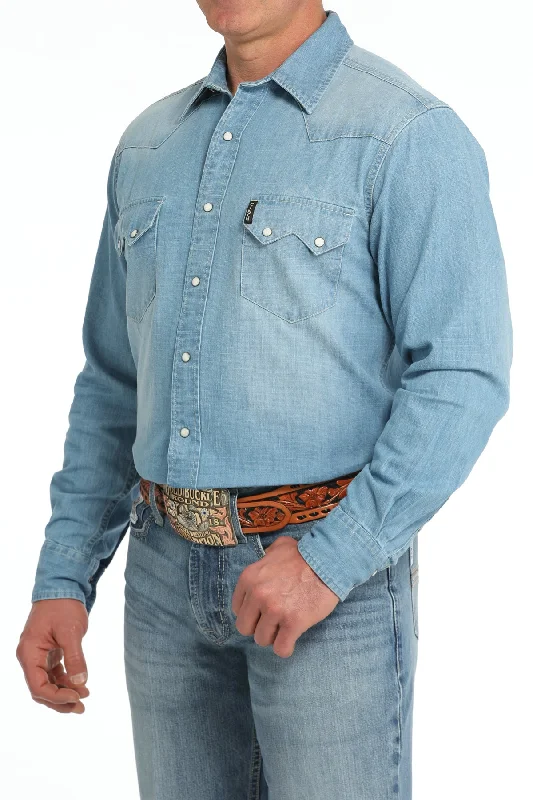 Men's Cinch Long Sleeve Denim Snap Shirt