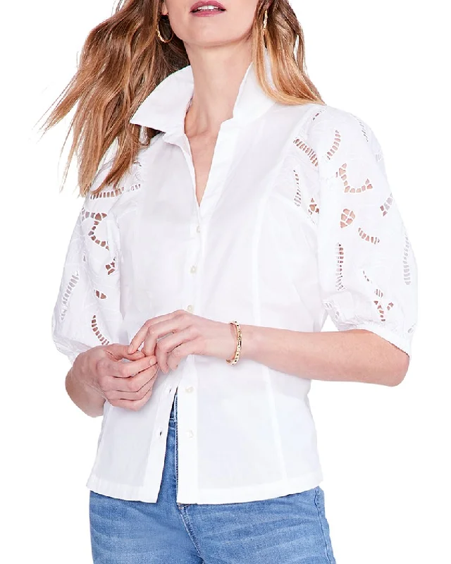 NIC+ZOE Eyelet Sleeves Shirt