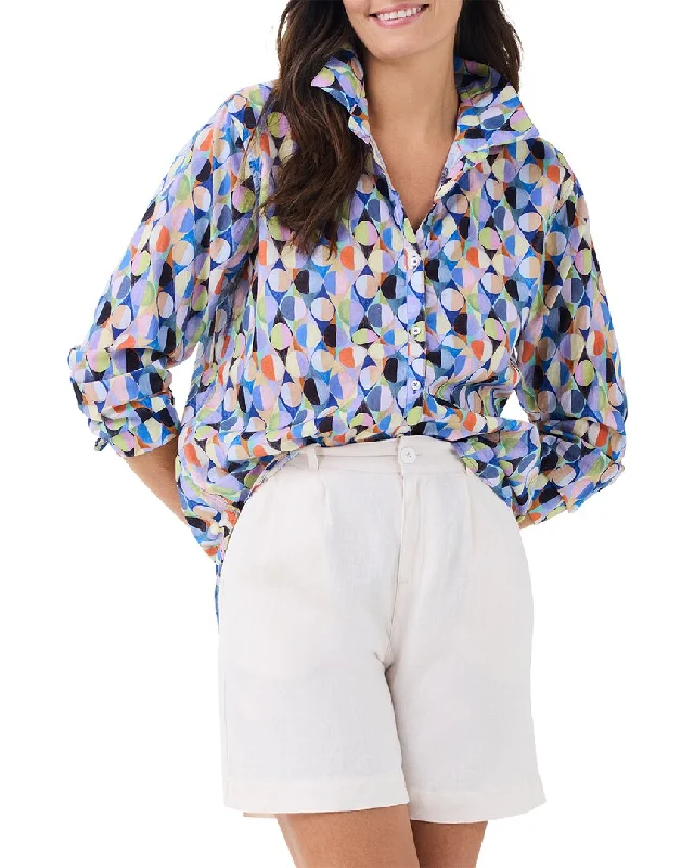 NIC+ZOE Petite Social Circles Boyfriend Shirt