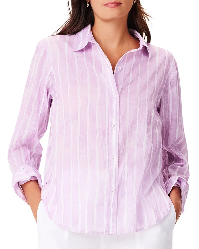 NIC+ZOE Watercolor Stripe Girlfriend Shirt