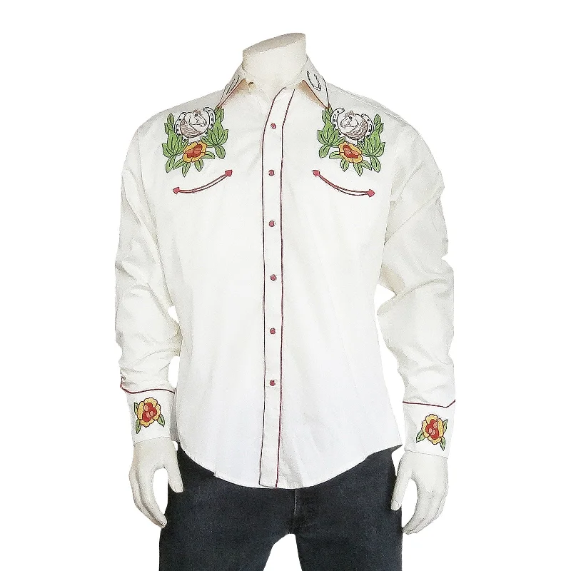 Rockmount Ranchwear Men's Vintage Embroidered Horse Head Snap Shirt