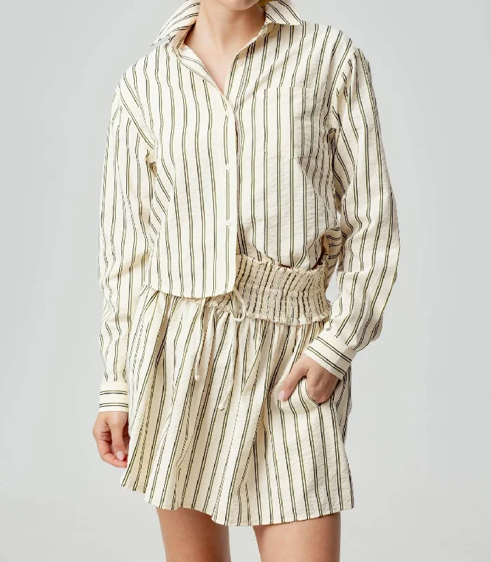 Vasa Button Up Shirt In Faro Stripe